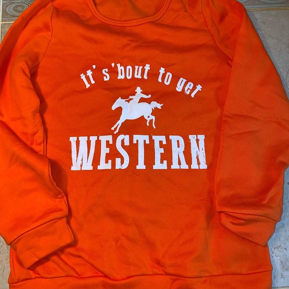 It’s about to get western crew neck